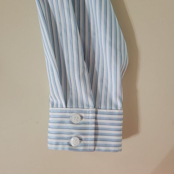 Worthington Women's Long Sleeve Stripe Button-Down Shirt - Picture 10 of 13